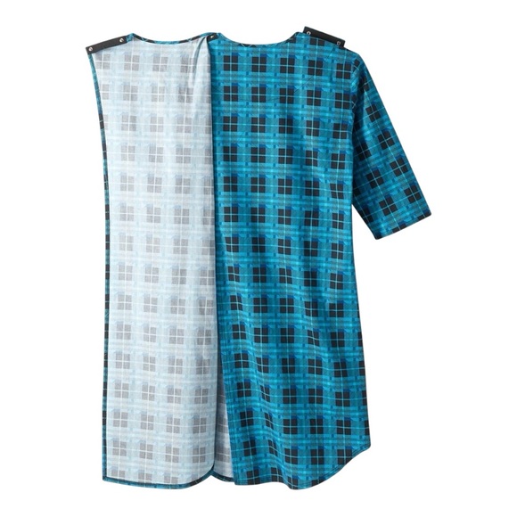 SILVERTS Men's Flannel Hospital & Home Care Gown (two gowns in this listing) - Picture 12 of 15